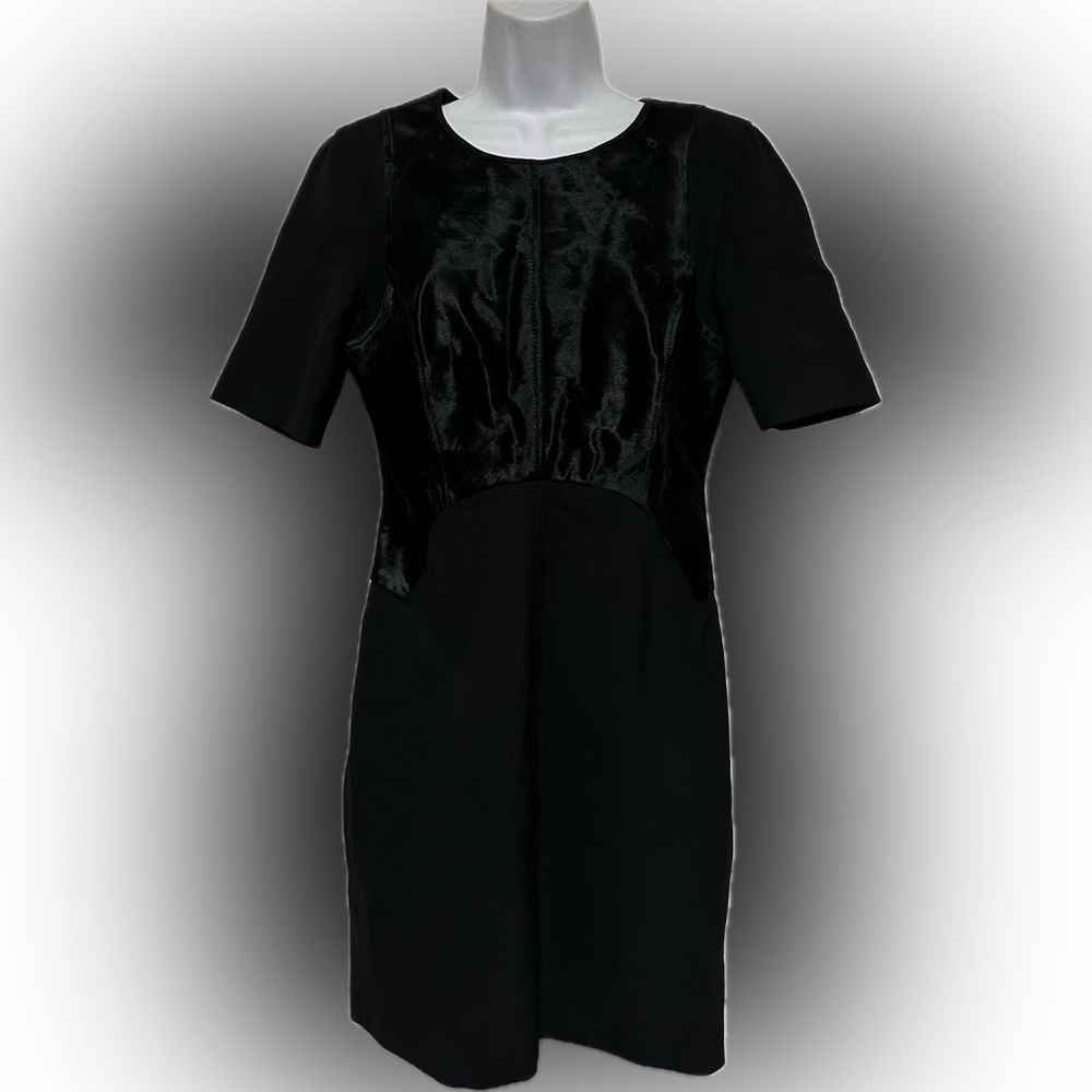 Brand New Diane Von Furstenberg black calf hide leather size 8